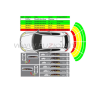 4 PARKSENSOREN-KIT MIT UNSICHTBAREM LCD-FARBDISPLAY