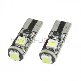 LÁMPARAS T10 W5W DE 3 LED CANBUS DE LA MARCA FUZION.