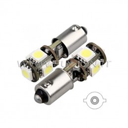 BA9S LAMPS H5W H20W 5 LED CANBUS FUNCTION