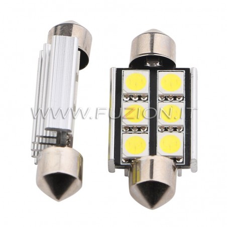 LÁMPARAS DE SILURO C5W C10W DE 6 LED CANBUS