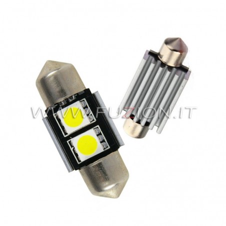 LÁMPARAS DE SILURO 31MM C5W C10W 2 LED CANBUS