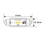 LÁMPARAS DE VIGILANCIA C5W C10W CON 1 LED