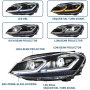 SCHEINWERFER FÜR GOLF 7 MK7 VII VARIANT TSI TDI VON 2012 BIS 2017 MIT LED-LEUCHTEN.