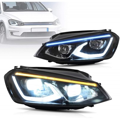 FULL LED HEADLIGHTS FOR GOLF 7 MK7 VII VAN VARIANT TSI TDI FROM 2012 TO 2017