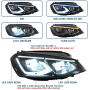 Faros LED completos para Golf 7 MK7 VII Van Variant TSI TDI desde 2012 hasta 2017.