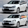 Voll-LED-Scheinwerfer für den Golf 6 MK6 von 2008 bis 2014 mit dynamischen Tagfahrlichtern im Stil des Golf 8.