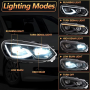 FAROS LED COMPLETOS PARA GOLF 6 MK6 DEL 2008 AL 2014, LUCES DELANTERAS DE MARCHA DIURNA DINÁMICAS AL ESTILO GOLF 8.