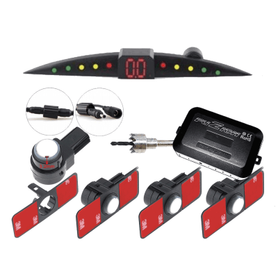 PARKSENSOR-KIT MIT 4 UNSICHTBAREN PROFESSIONELLEN LED-SLIM-DISPLAYS