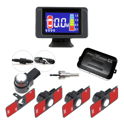 KIT 4 PARKING SENSORIES WITH DISPLAY LCD INVISIBILI