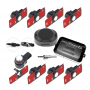 KIT OF 8 INVISIBLE FRONT/REAR PARKING SENSORS WITH BUZZER