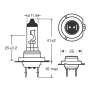 H7 PX26d 12V 55W ALOGEN SUPER WHITE PRO+ BIAŁY 6000K EFEKT XENON