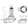 H11 PGJ19-2 12V 55W HALOGEN SUPER BIAŁY PRO+ BIAŁY 6000K EFEKT KSENONU