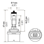 880 H26 PG13 12V 27W HALOGEN SUPER BIAŁY PRO+ BIAŁY 6000K EFEKT XENONOWY