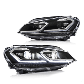 GOLF 7 CHROME STYLE 7.5 REFLEKTORY LED ZINTEGROWANE KIERUNKI DRL I KIERUNKOWSKAZY DYNAMICZNE