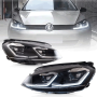 GOLF 7 CHROME STYLE 7.5 REFLEKTORY LED ZINTEGROWANE KIERUNKI DRL I KIERUNKOWSKAZY DYNAMICZNE