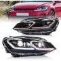 FARI GOLF 7 MK7 VII STILE 7.5 ROSSO GTI LED INTEGRATI DRL UND FRECCIA DINAMICA